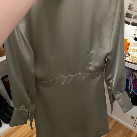 Green Wrap Dress - Picture 2 of 2